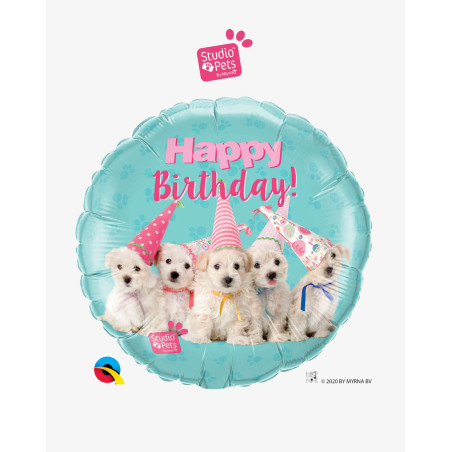 Foil Balloon Puppies - Birthday helium balloons - Agapics