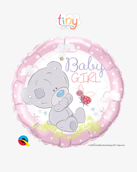 Foil Balloon Baby Girl Teddy - Gender reveal - Agapics