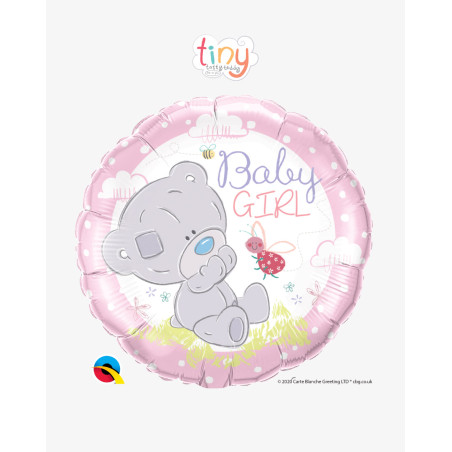 Foil Balloon Baby Girl Teddy - Gender reveal - Agapics