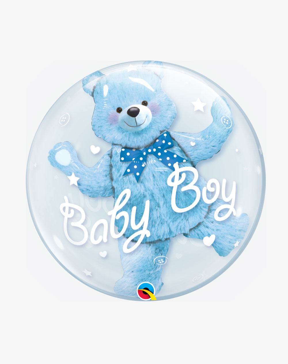 Bubble Balloon Baby blue Teddy - Agapics